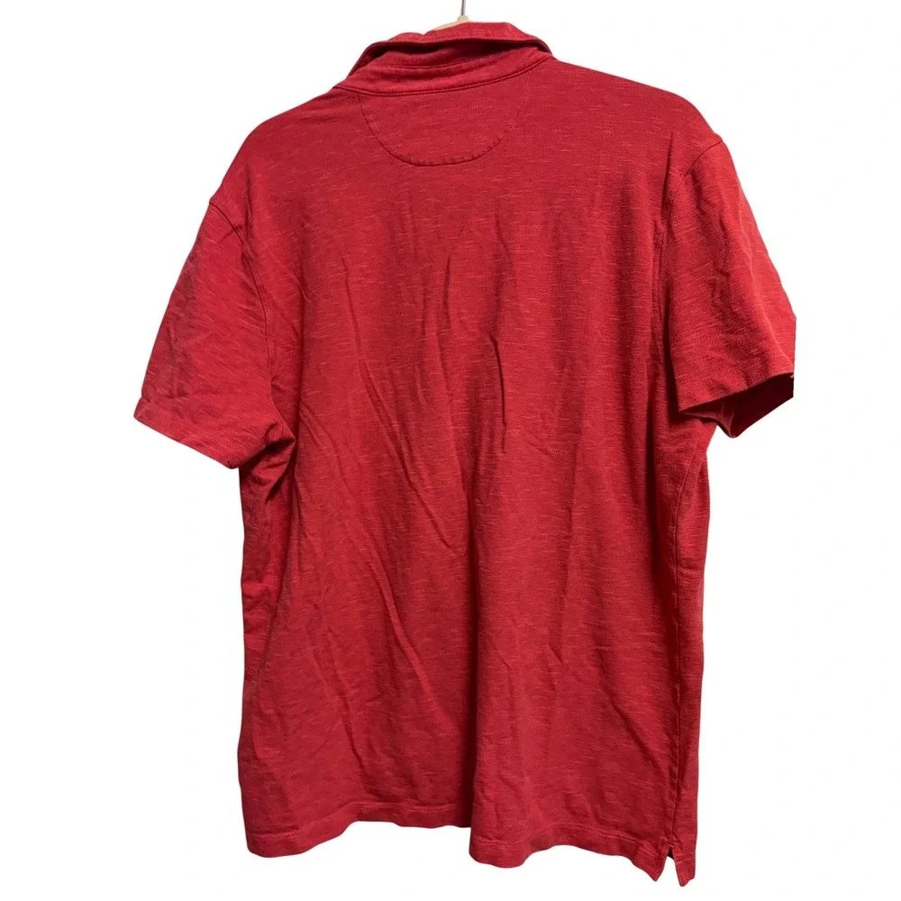 Banana Republic Performance Pique Polo Slub Red Polo Shirt Pocket Stretch XL
